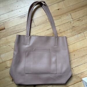 ANTIK KRAFT oversized Vegan Leather Handbag Blush